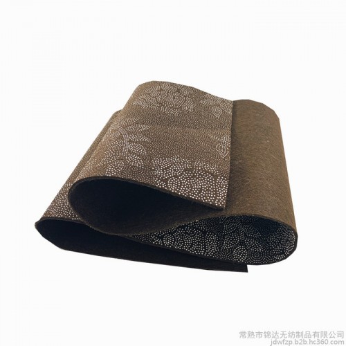 定制咖啡色玫瑰花点防滑地毯背衬 带PVC点防滑滴塑无纺布图5