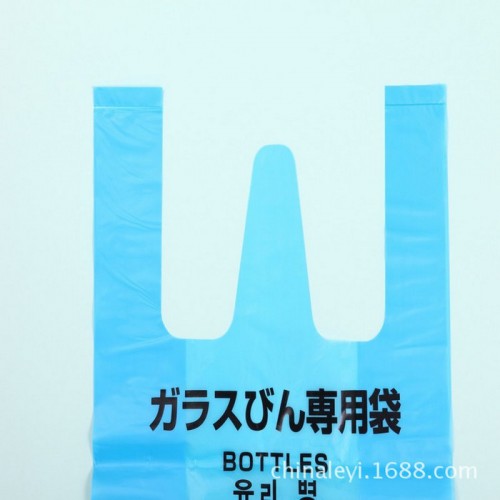 超市购物用蓝色背心袋，背心式设计，方便手提，封底牢固，质量优图2