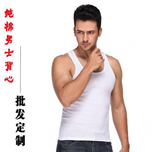 棉背心 男士背心纯棉夏装 男吊带背心汗衫 打底修身运动图3