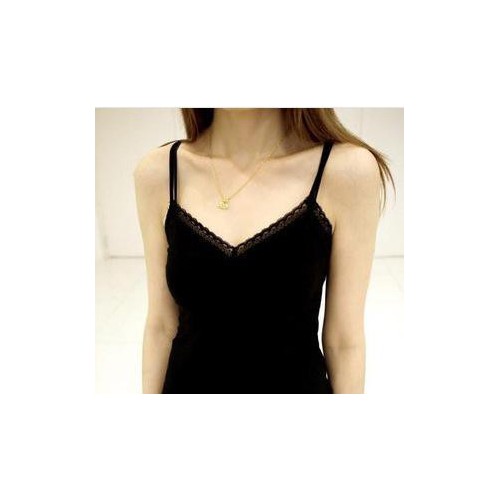 2015春夏新款 莫代尔打底衫花边吊带含胸垫韩版背心