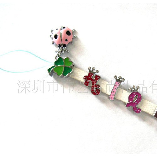 卡通带水晶皮手挽带 PU手机挂带 手机吊带图2