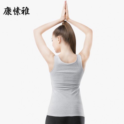 直销专业瑜伽背心健身跑步运动上衣速干白搭打底背心高弹K85图1