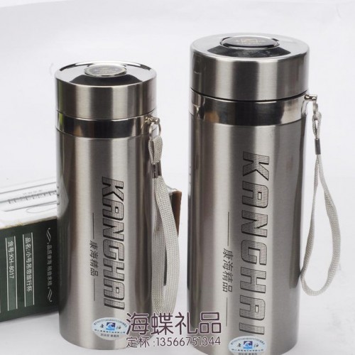 不锈钢真空吊带杯 水杯茶杯 真空保温杯550ML携带方便户外图1