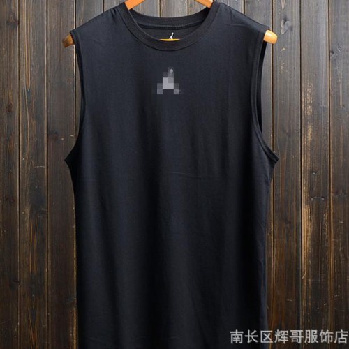 汗背心 男 夏季 型男帅气 纯色！纯棉！ 男士休闲背心 圆领图2