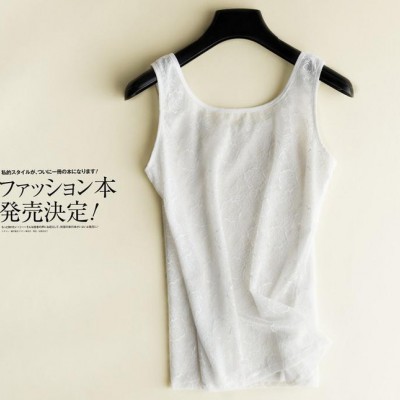 双层全蕾丝背心`2015夏季新品 百搭蕾丝背心