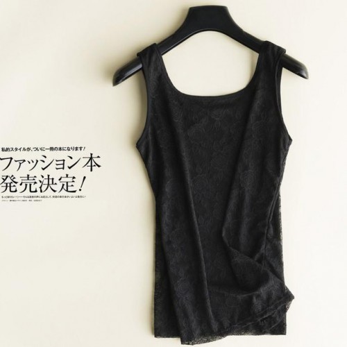 双层全蕾丝背心`2015夏季新品 百搭蕾丝背心图3