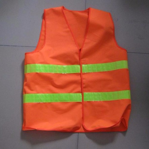 供应反光背心、北京反光背心01056211131橙红色公路交通背心、反光马甲图2