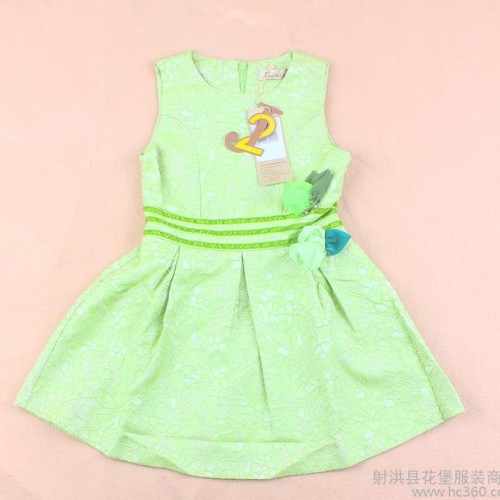 外贸品牌 秋冬新款 中大童韩版时尚 女童毛呢礼服背心礼服图3