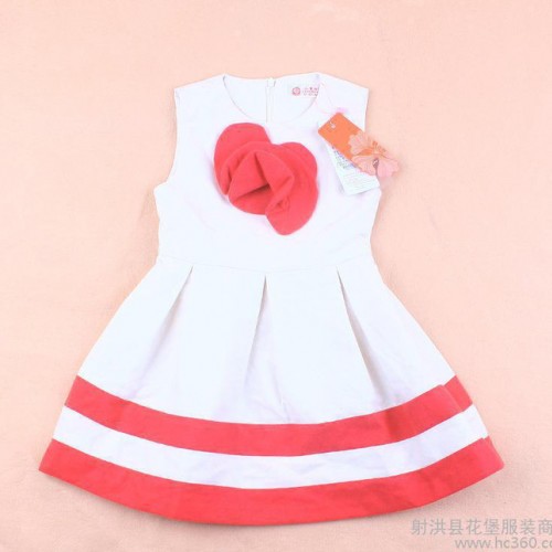外贸品牌 秋冬新款 中大童韩版时尚 女童毛呢礼服背心礼服图2