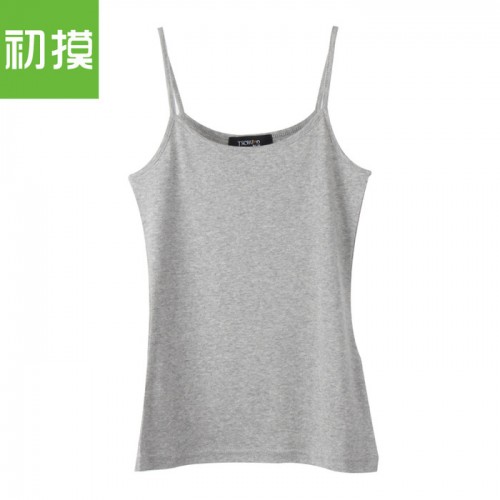 初摸 新款修身百搭吊带衫  纯色打底吊带小背心女时尚女装新品图2