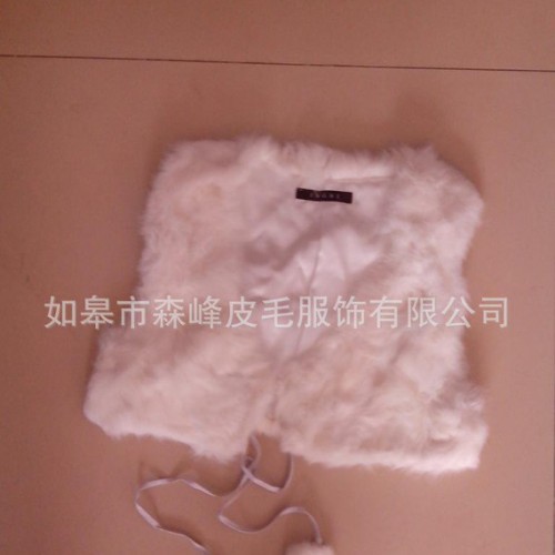 女人节**外贸兔毛皮可爱背心图2