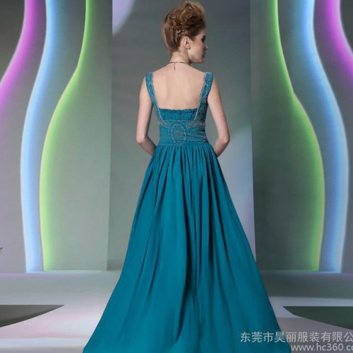 吊带长款年会酒会晚礼服实体加盟外贸婚纱礼服欧美日韩30885图2