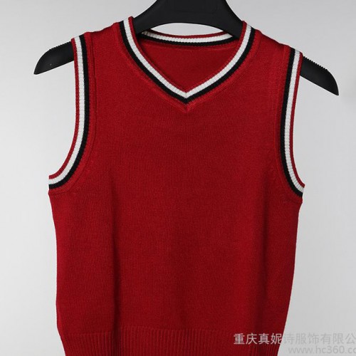 真妮诗服饰 男女纯棉背心 长纹棉 棉毛衫图2