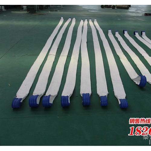 力虎【5T*2M】白色扁平吊带5T/1M-10M扁平吊带  起重吊带 双扣吊带  白色扁平吊带图3