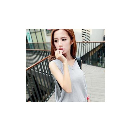 舒适透气 宽松V领 束腰背心裙 113936图1