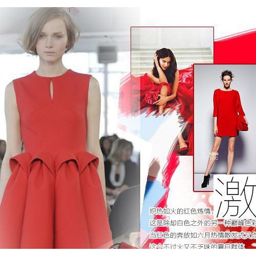 2013秋冬新款花苞蓬蓬红色背心连衣裙 走秀款036图3