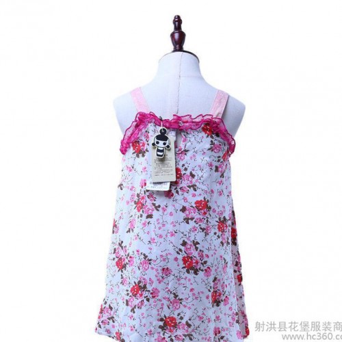 品牌童装 新款 中大童夏装 女童纯棉印花吊带裙 小额混批图3