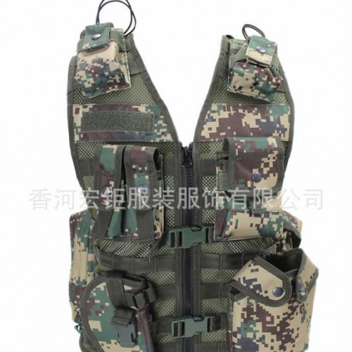 2013式二炮迷彩通用单兵战斗携行具 干部配置战术背心图1