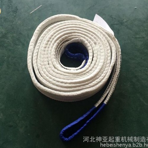 厂家批发 5T白色吊装带/专业制造涤纶吊装带/起重吊带/可定制/价格优惠图3