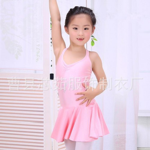 夏季女童舞蹈服装儿童练功服幼儿吊带表演出服学生考级跳舞服图3