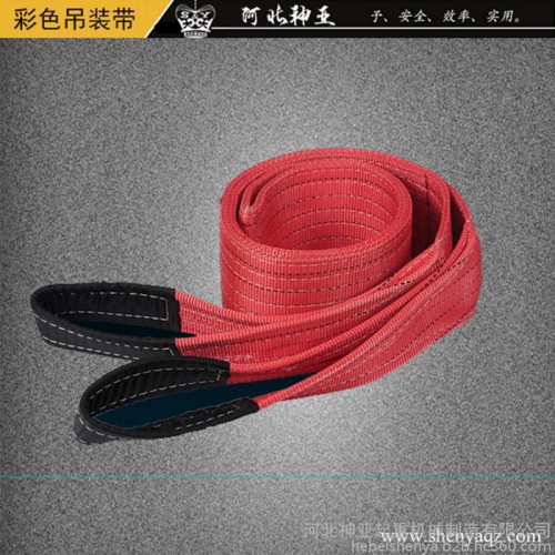 ** 双扣扁平吊装带 3吨3米柔性彩色涤纶吊带 **起重吊索具图2