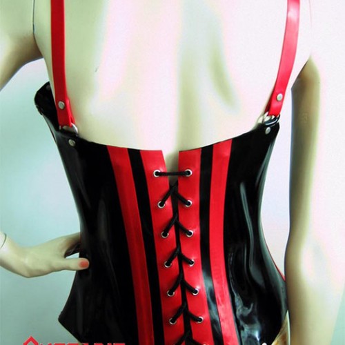 供应恩阁狄斯 Latex 乳胶紧身衣 SM 吊带女束腰COS 07003图2