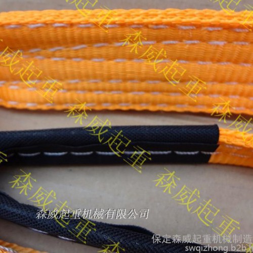 1T-1M彩色扁平吊装带 双扣吊带1吨 拖车绳图2
