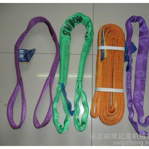 1T-1M彩色扁平吊装带 双扣吊带1吨 拖车绳图3