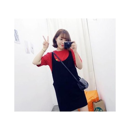 微信代理黑色显瘦舒服弹力无袖背心连衣裙网免费代理代发货图3