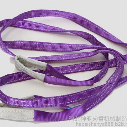 【河北神亚**3T彩色扁平吊装带3吨EB型起重吊带扁平柔性涤纶材质索具 可批发 量大从优 品质保障图2