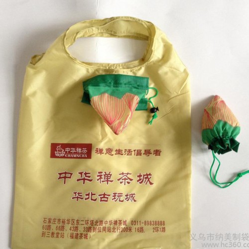 莲花折叠礼品袋 政府机构宣传礼品袋 荷花环保背心造型礼品袋加图1