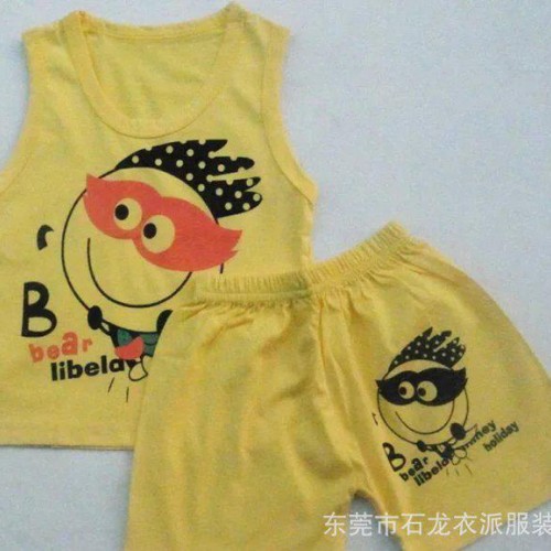 儿童套装夏男宝宝卡通boy背心短裤套装纯棉中小童夏季新款图3