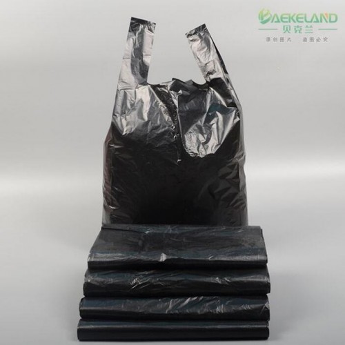 贝克兰非连卷背心式垃圾袋家用手提式垃圾袋加厚防漏黑色垃圾袋图3