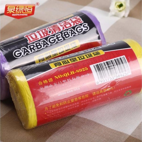泉绿恒8925彩色三色大号背心型垃圾袋手提加厚垃圾袋图2