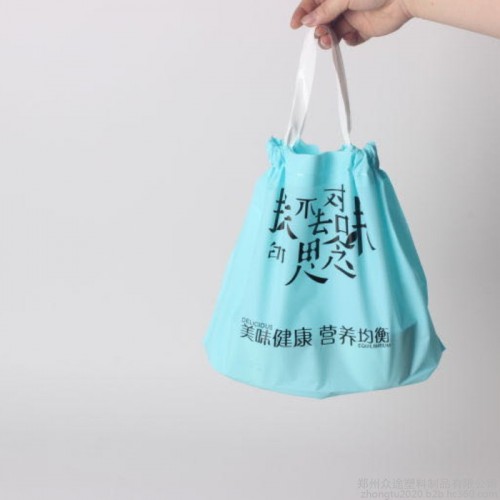 厂家定制彩色袋无纺布袋防水手提袋可印logo火锅快餐外卖袋打包现货图6
