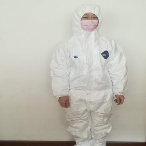 杜邦连体一次性无纺布防护服 一次性防尘服 白色 防静电 杜邦防护服 机器人防护服