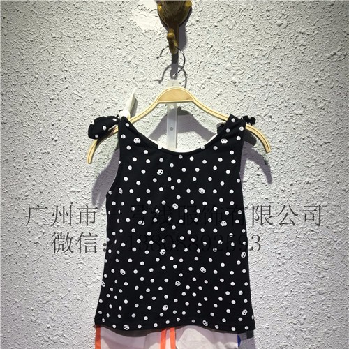 功夫熊童装过季库存夏季韩版条纹无袖背心清仓处理图2