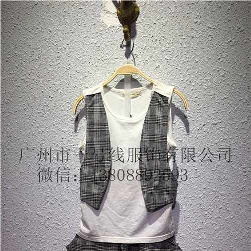 功夫熊童装过季库存夏季韩版条纹无袖背心清仓处理图3