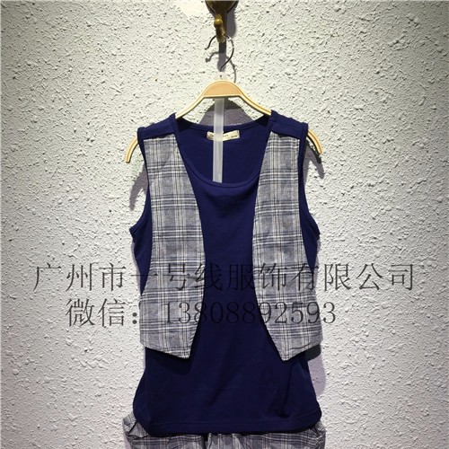 功夫熊童装过季库存夏季韩版条纹无袖背心清仓处理图6
