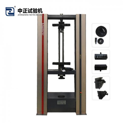 济南中正 土工合成材料试验机 土工布宽条伸展性能 钢塑格栅梯形撕裂强度 夹具 无纺布穿刺顶破 微机控制合成材料拉伸试验机图1