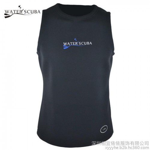 潜水服背心 water scuba量身定制1.5MM 连体背心短裤保暖防晒图5