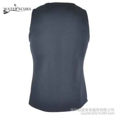 潜水服背心 water scuba量身定制1.5MM 连体背心短裤保暖防晒