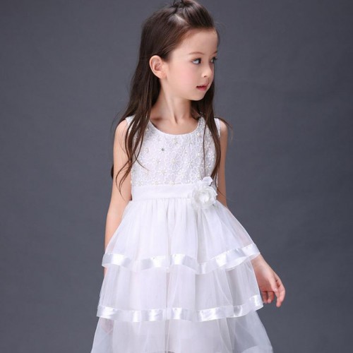 2016童装新款女童时尚背心童裙表演服韩版儿童公主礼服裙一件