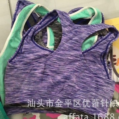 聚拢女无钢圈运动内衣背心式跑步运动文胸 sport bra