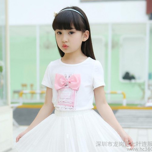 6912015夏季欧根纱连衣裙 女童钩花背心连衣裙 中大童连图2