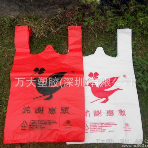 背心袋定做销售包装塑料食品专业生产PE购物袋环保500只每箱图1