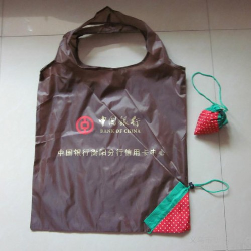 新款尼龙背心广告袋 **环保手提袋  创意涤纶折叠袋定制  卡通造型环保袋