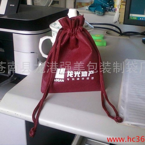 供应生产无纺布抽绳束口袋 礼品无纺布束口袋图2