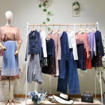 秋水品牌伊人21春 专卖店撤柜尾货剪标女装库存批发品牌折扣女装图2