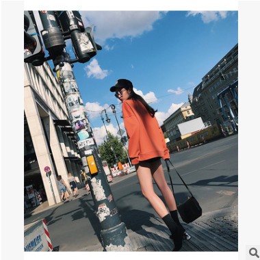 加肥大码卫衣女2020年新款秋冬季日韩版通勤休闲清新甜美宽松印花图2